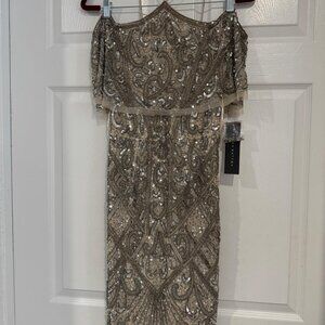 AIDAN MATTOX beaded dress - size 4 - NWT